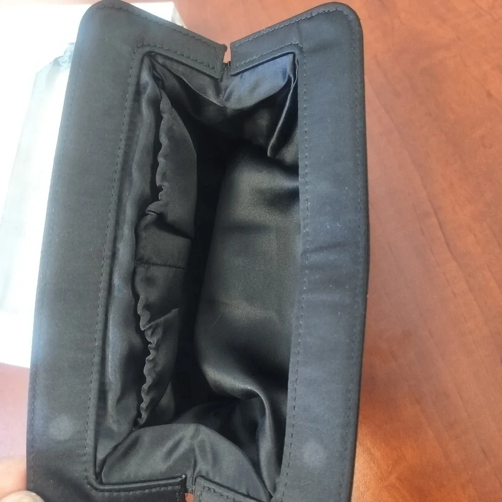 PRADA Infusion D'Iris Makeup Bag Light Green Black Fabric Zipper